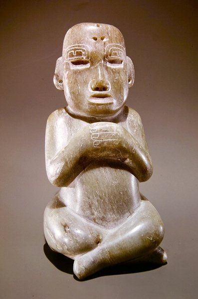 Statuette found in an Early Classic Maya deposit at Uaxactun, department of El Peten by Mayan
